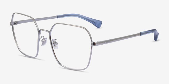 Ralph RA6053 Argenté MétalMontures de lunettes de vue d'EyeBuyDirect, Vue d'Angle