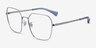 Ralph RA6053 Argenté MétalMontures de lunettes de vue d'EyeBuyDirect, Vue d'Angle