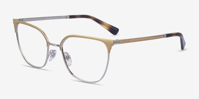 Vogue Eyewear VO4249 Silver Gold MétalMontures de lunettes de vue d'EyeBuyDirect, Vue d'Angle