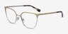 Vogue Eyewear VO4249 Silver Gold MétalMontures de lunettes de vue d'EyeBuyDirect, Vue d'Angle