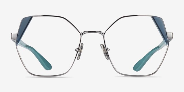 Vogue Eyewear VO4270 Silver Blue MetalEyeglass Frames from EyeBuyDirect, Front View