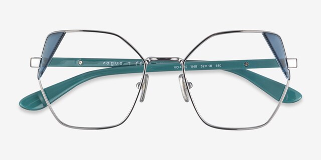 Vogue Eyewear VO4270 Silver Blue MetalEyeglass Frames from EyeBuyDirect, Closed View