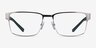 Armani Exchange AX1019 Matte Silver MetalEyeglass Frames from EyeBuyDirect, Front View