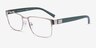 Armani Exchange AX1019 Matte Silver MetalEyeglass Frames from EyeBuyDirect, Angle View