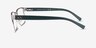 Armani Exchange AX1019 Matte Silver MetalEyeglass Frames from EyeBuyDirect, Side View