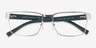 Armani Exchange AX1019 Matte Silver MetalEyeglass Frames from EyeBuyDirect, Closed View