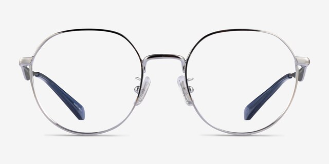 Coach HC5175 CY044 Shiny Silver MetalEyeglass Frames from EyeBuyDirect, Front View