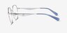 Coach HC5175 CY044 Shiny Silver MetalEyeglass Frames from EyeBuyDirect, Side View