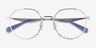 Coach HC5175 CY044 Shiny Silver MetalEyeglass Frames from EyeBuyDirect, Closed View