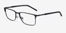 Armani Exchange AX1073 Matte Black MetalEyeglass Frames from EyeBuyDirect, Angle View