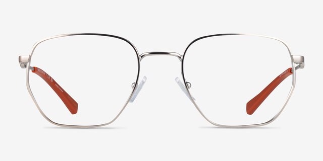 Armani Exchange AX1074 Matte Silver MetalEyeglass Frames from EyeBuyDirect, Front View