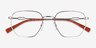 Armani Exchange AX1074 Matte Silver MetalEyeglass Frames from EyeBuyDirect, Closed View