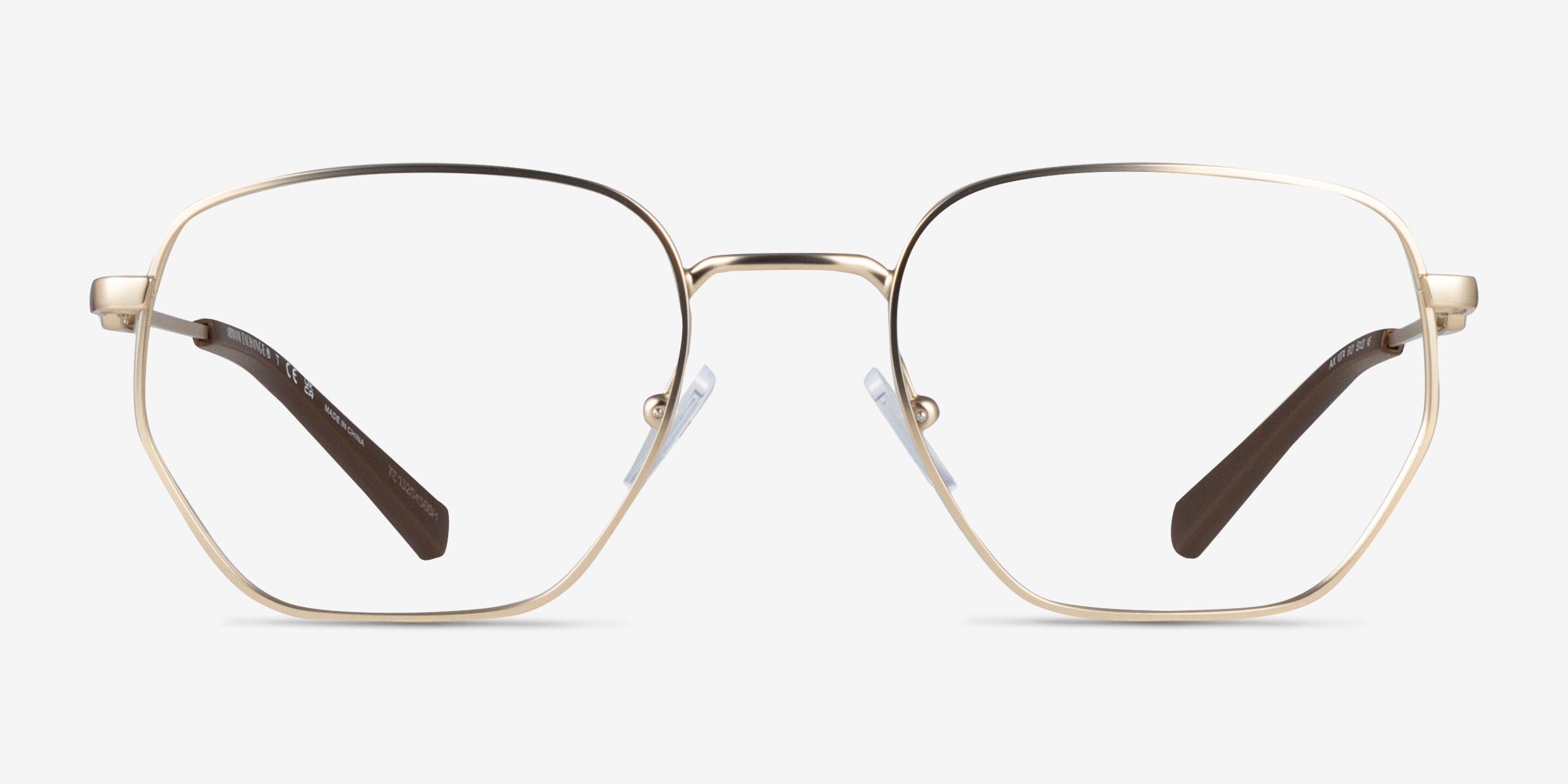 Armani Exchange AX1074 - Geometric Matte Pale Gold Frame