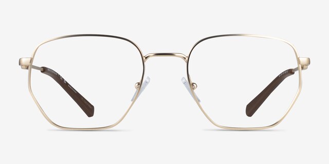 Armani Exchange AX1074 Matte Pale Gold MétalMontures de lunettes de vue d'EyeBuyDirect, Vue de Face