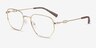 Armani Exchange AX1074 Matte Pale Gold MétalMontures de lunettes de vue d'EyeBuyDirect, Vue d'Angle