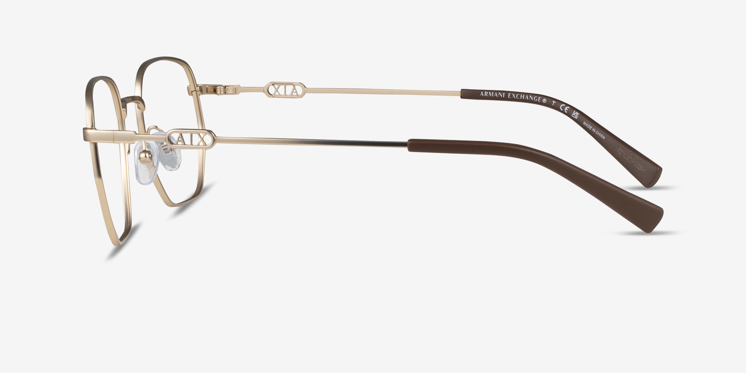 Armani Exchange AX1074 - Geometric Matte Pale Gold Frame