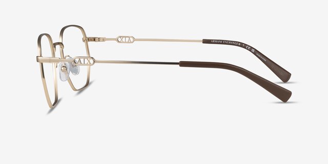 Armani Exchange AX1074 Matte Pale Gold MétalMontures de lunettes de vue d'EyeBuyDirect, Vue de Côté