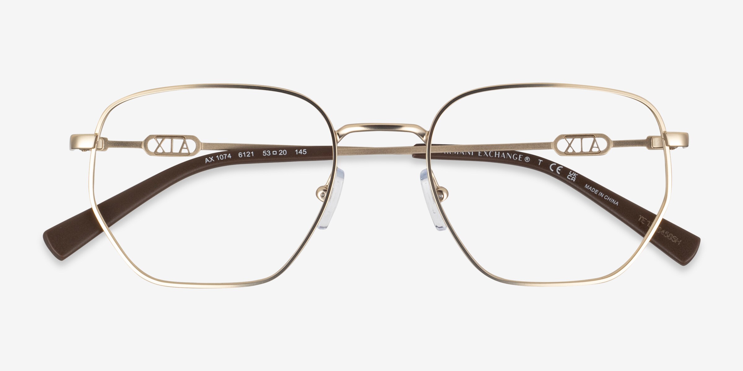Armani Exchange AX1074 - Geometric Matte Pale Gold Frame