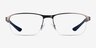 Armani Exchange AX1061 Matte Gunmetal MetalEyeglass Frames from EyeBuyDirect, Front View