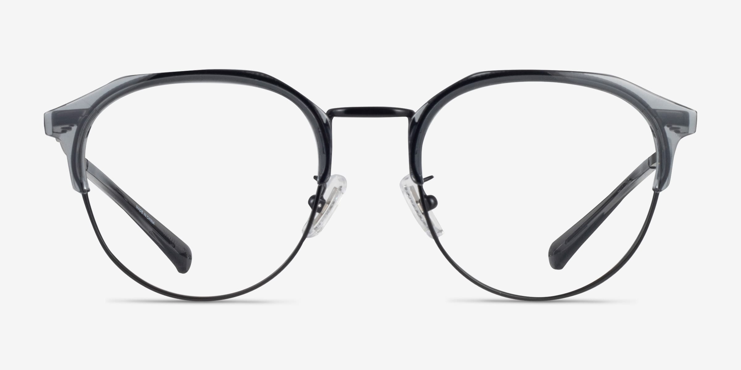 Coach HC5193 - Round Satin Black Frame Glasses For Men