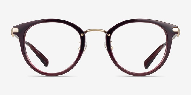 Coach HC5133D Transparent Mauve MétalMontures de lunettes de vue d'EyeBuyDirect, Vue de Face