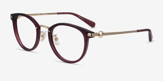 Coach HC5133D Transparent Mauve MétalMontures de lunettes de vue d'EyeBuyDirect, Vue d'Angle