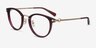 Coach HC5133D Transparent Mauve MétalMontures de lunettes de vue d'EyeBuyDirect, Vue d'Angle