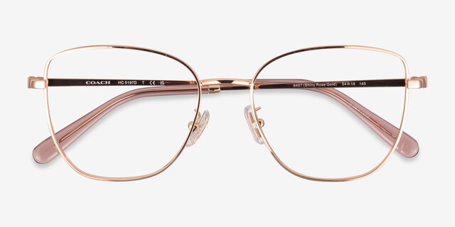 Coach HC5197D Shiny Rose Gold MétalMontures de lunettes de vue d'EyeBuyDirect, Vue Rapprochée