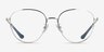 Coach HC5192 Shiny Silver MetalEyeglass Frames from EyeBuyDirect, Front View