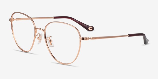 Coach HC5192 Shiny Rose Gold MétalMontures de lunettes de vue d'EyeBuyDirect, Vue d'Angle