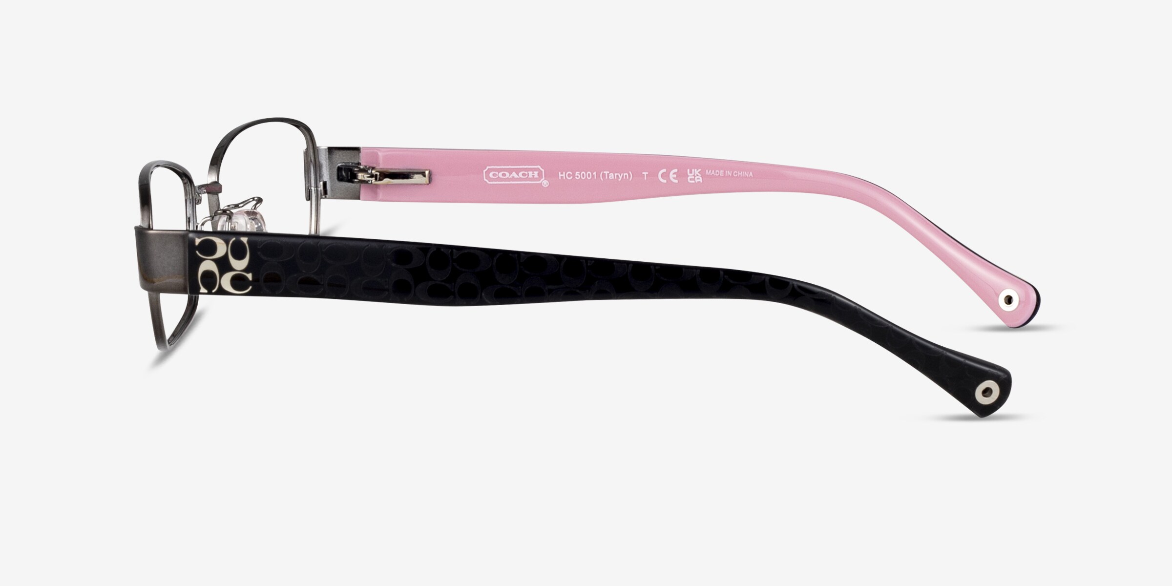 Coach Taryn Logo Temple Eyeglass Frames Coach Taryn S801 Plum Horn Purple Eyeglasses Frames 125  main image 3