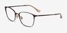 Coach HC5135 Satin Dark Brown MetalEyeglass Frames from EyeBuyDirect, Angle View