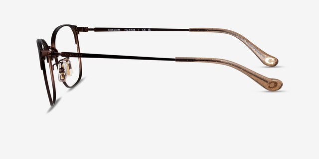 Coach HC5135 Satin Dark Brown MetalEyeglass Frames from EyeBuyDirect, Side View