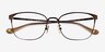 Coach HC5135 Satin Dark Brown MetalEyeglass Frames from EyeBuyDirect, Closed View