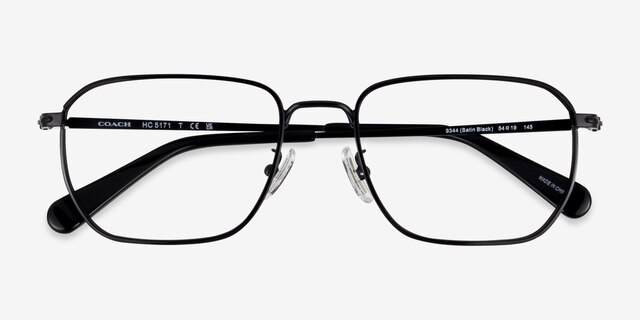 Coach HC5171 Satin Black MetalEyeglass Frames from EyeBuyDirect, Closed View