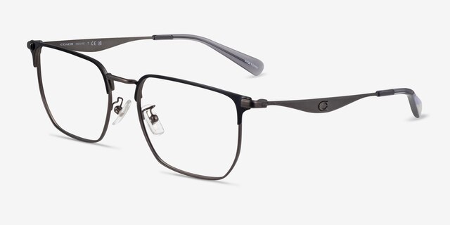 Coach HC5178 Satin Gunmetal MetalEyeglass Frames from EyeBuyDirect, Angle View