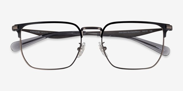 Coach HC5178 Satin Gunmetal MetalEyeglass Frames from EyeBuyDirect, Closed View
