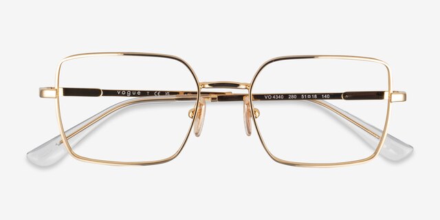Vogue Eyewear VO4340 Doré MétalMontures de lunettes de vue d'EyeBuyDirect, Vue Rapprochée