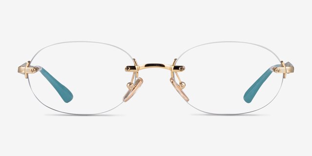 Vogue Eyewear VO4343 Gold MetalEyeglass Frames from EyeBuyDirect, Front View