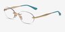 Vogue Eyewear VO4343 Gold MetalEyeglass Frames from EyeBuyDirect, Angle View