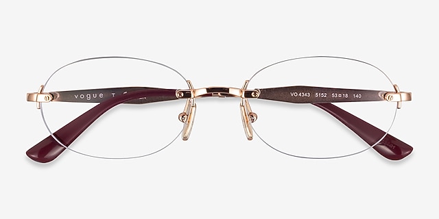 Vogue Eyewear VO4343 Rose Gold MetalEyeglass Frames from EyeBuyDirect, Closed View