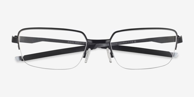 Oakley Foil RQ 0.5 Satin Black MétalMontures de lunettes de vue d'EyeBuyDirect, Vue Rapprochée