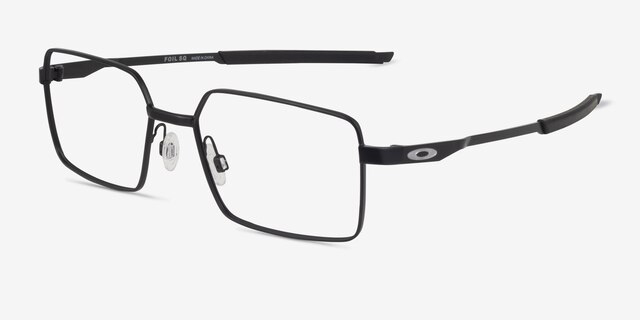 Oakley Foil SQ Satin Black MétalMontures de lunettes de vue d'EyeBuyDirect, Vue d'Angle
