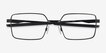 Oakley Foil SQ Satin Black MetalEyeglass Frames from EyeBuyDirect, Closed View