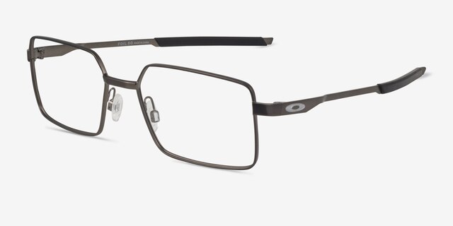 Oakley Foil SQ Pewter MétalMontures de lunettes de vue d'EyeBuyDirect, Vue d'Angle
