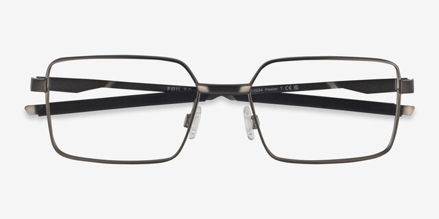 Oakley Foil SQ Pewter MétalMontures de lunettes de vue d'EyeBuyDirect, Vue Rapprochée