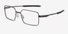 Oakley Foil Sq Matte Gunmetal MétalMontures de lunettes de vue d'EyeBuyDirect, Vue d'Angle