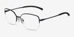 Oakley Moonglow Matte Abyss MetalEyeglass Frames from EyeBuyDirect, Angle View