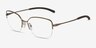 Oakley Moonglow Satin Champagne MétalMontures de lunettes de vue d'EyeBuyDirect, Vue d'Angle