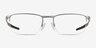 Oakley Barrelhouse 0.5 Argenté MétalMontures de lunettes de vue d'EyeBuyDirect, Vue de Face